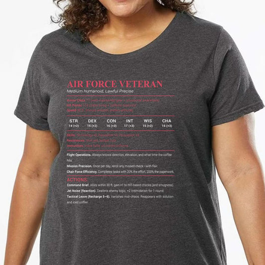 Air Force Veteran Ladies Curvy Jersey - model - 0