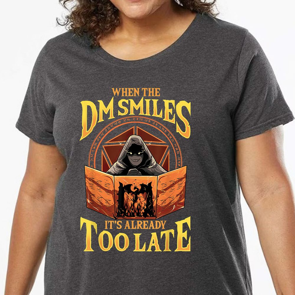 When The Dm Smiles Its Already Too Late Ladies Curvy Jersey - model - 0