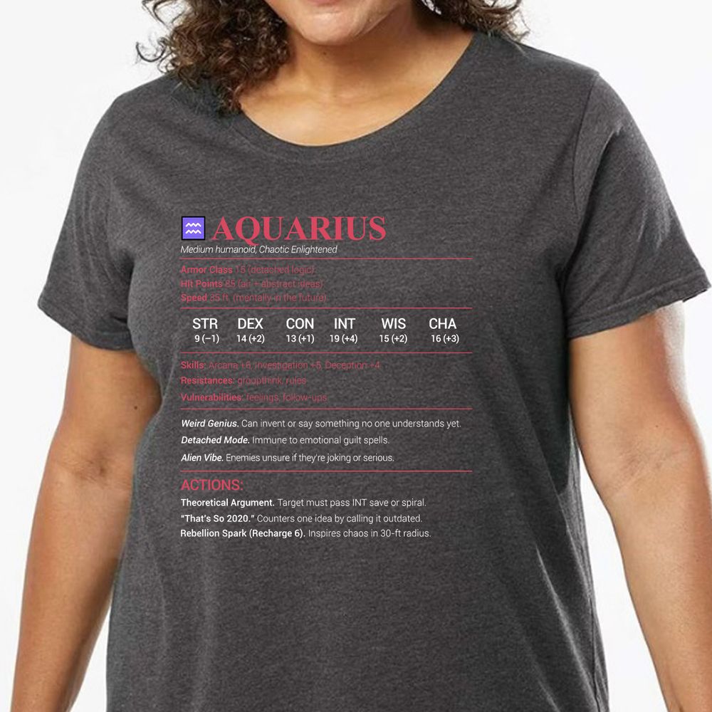 Aquarius Stats Ladies Curvy Jersey - model - 0