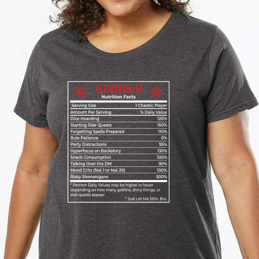 ADHD&D Nutrition Facts Ladies Curvy Jersey - model - 0