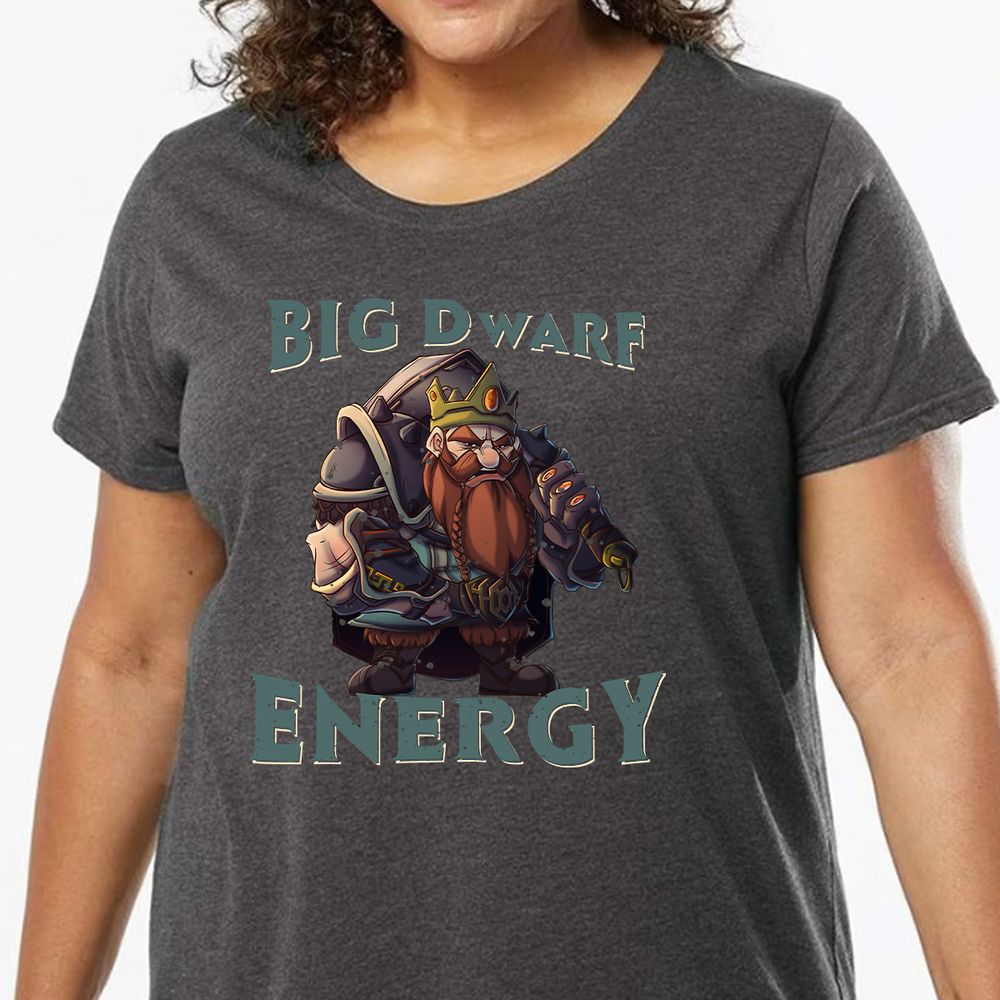 Big Dwarf Energy Ladies Curvy Jersey - model - 0