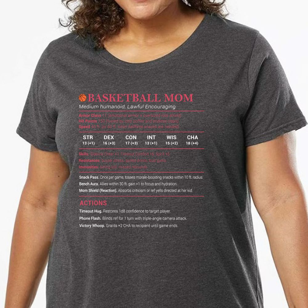 Basketball Mom Ladies Curvy Jersey - model - 0