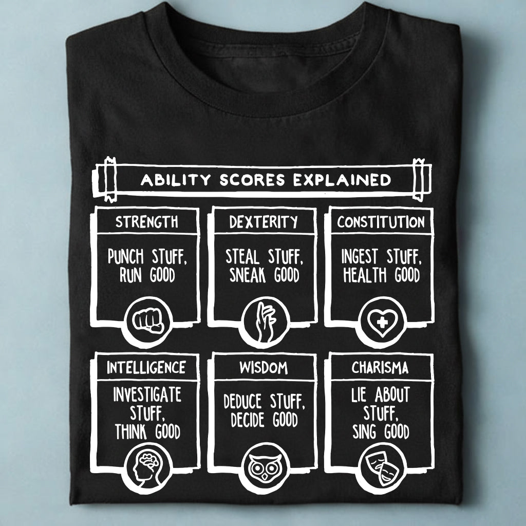 RPG Ability Scores Explained Classic Unisex T-Shirt