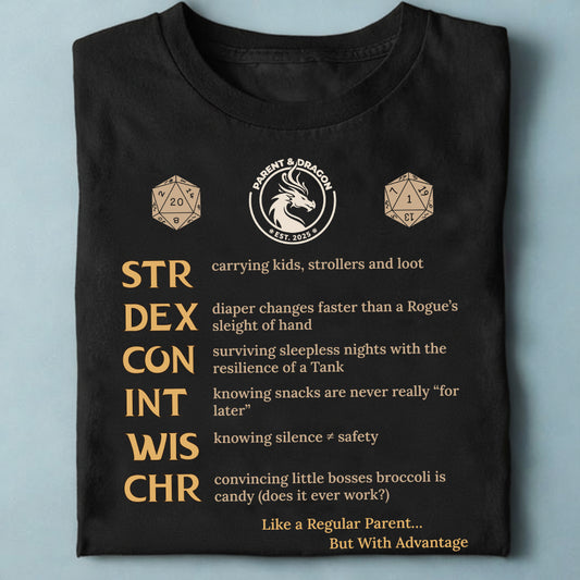 Parent & Dragon RPG Stats Classic Unisex T-Shirt