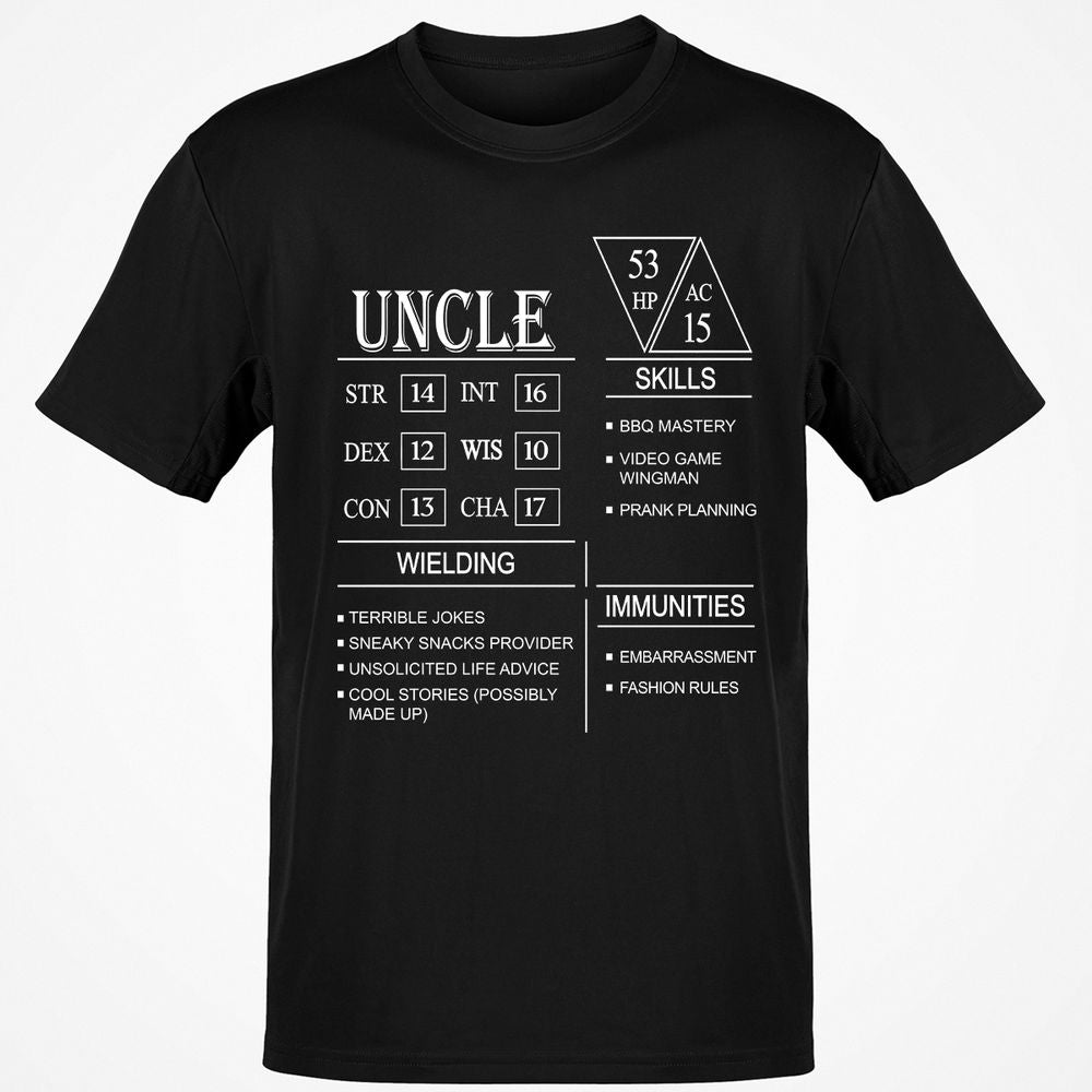 Uncle Stats Classic Unisex T-Shirt - Black - 1