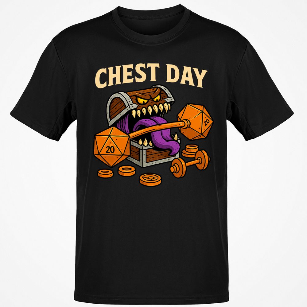 Chest Day Classic Unisex T-Shirt - Black - 1