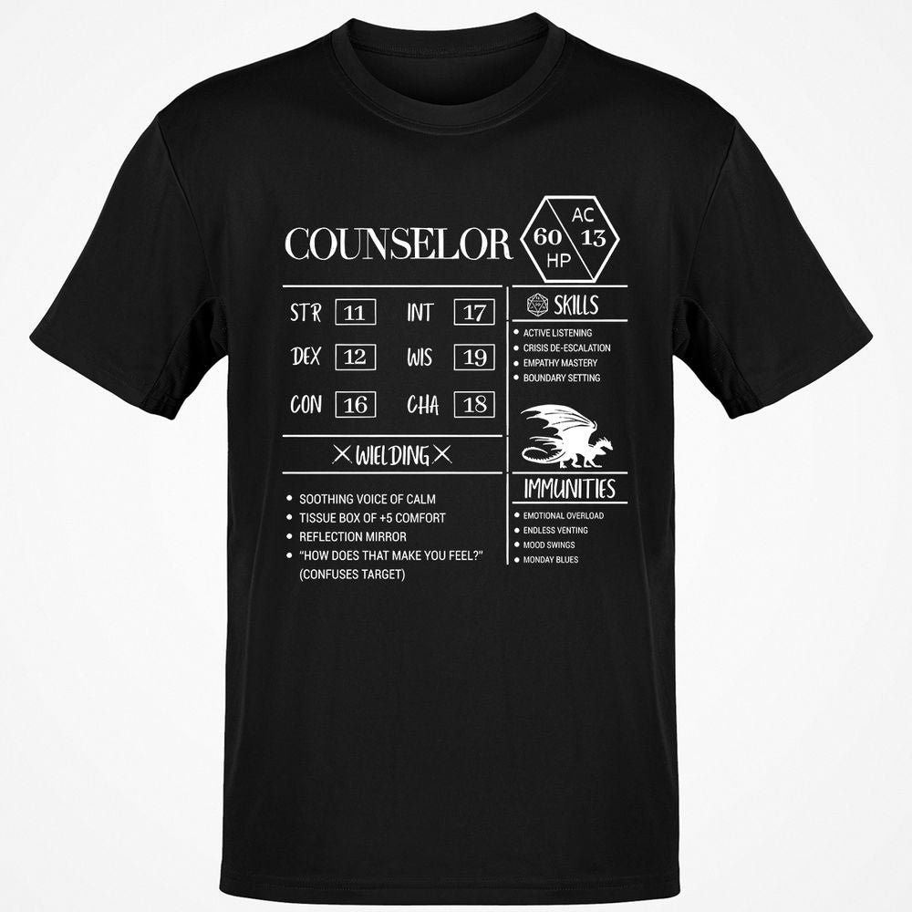 Counselor New Classic Unisex T-Shirt - Black - 1