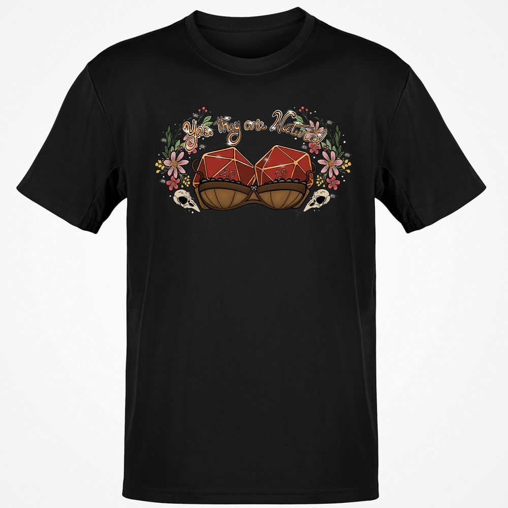 Yes They're Natural T-Shirt - Black - 1