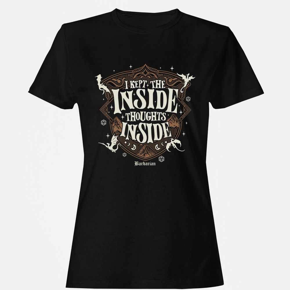 Barbarian I Kept The Inside Thoughts Inside - Black - 1