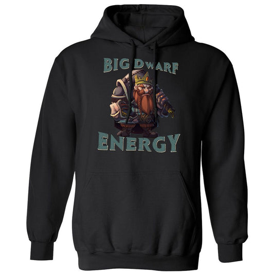 Big Dwarf Energy Classic Unisex Hoodie - Black - 1