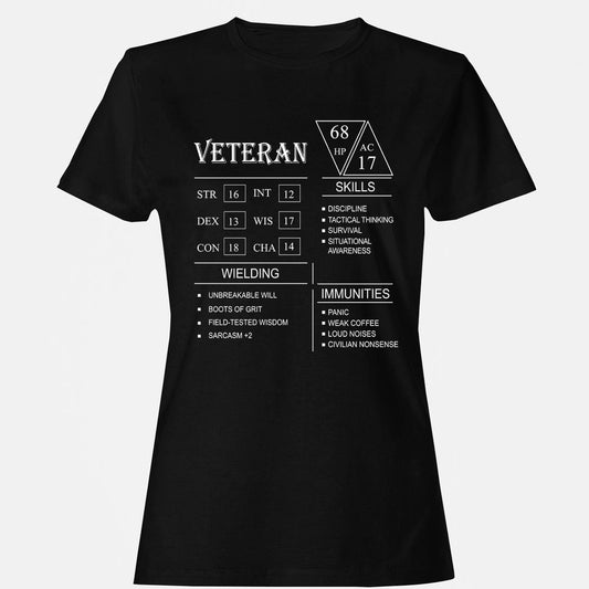 Veteran New Women's T-Shirt - Black - 1