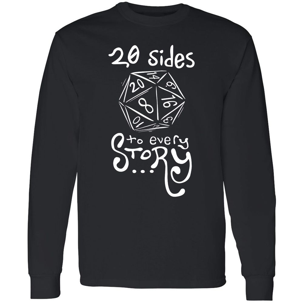 20 Sides to Every Story Long Sleeve T-Shirt - Black - 1