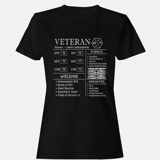 2710 veteran stats new Women's T-Shirt - Black - 1