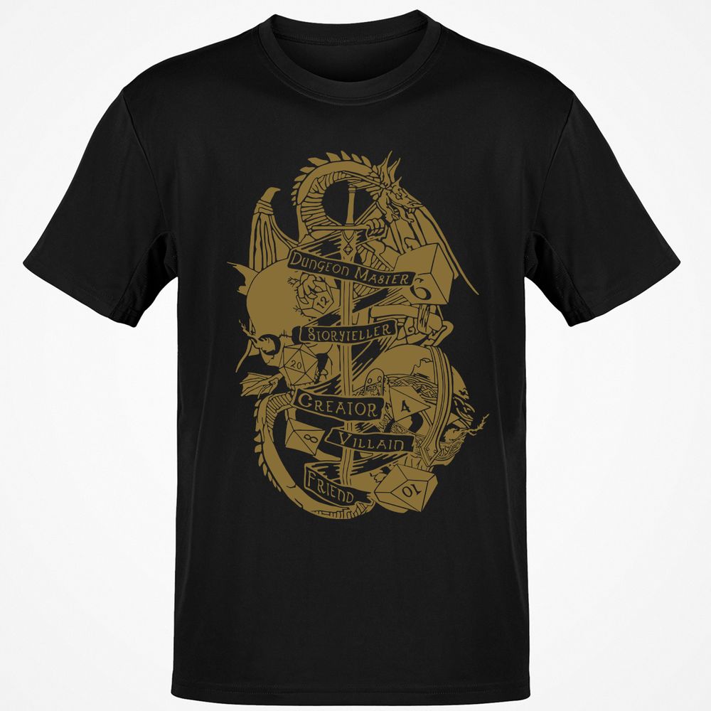 Dungeon Master Dragon Classic Unisex T-Shirt - Black - 1