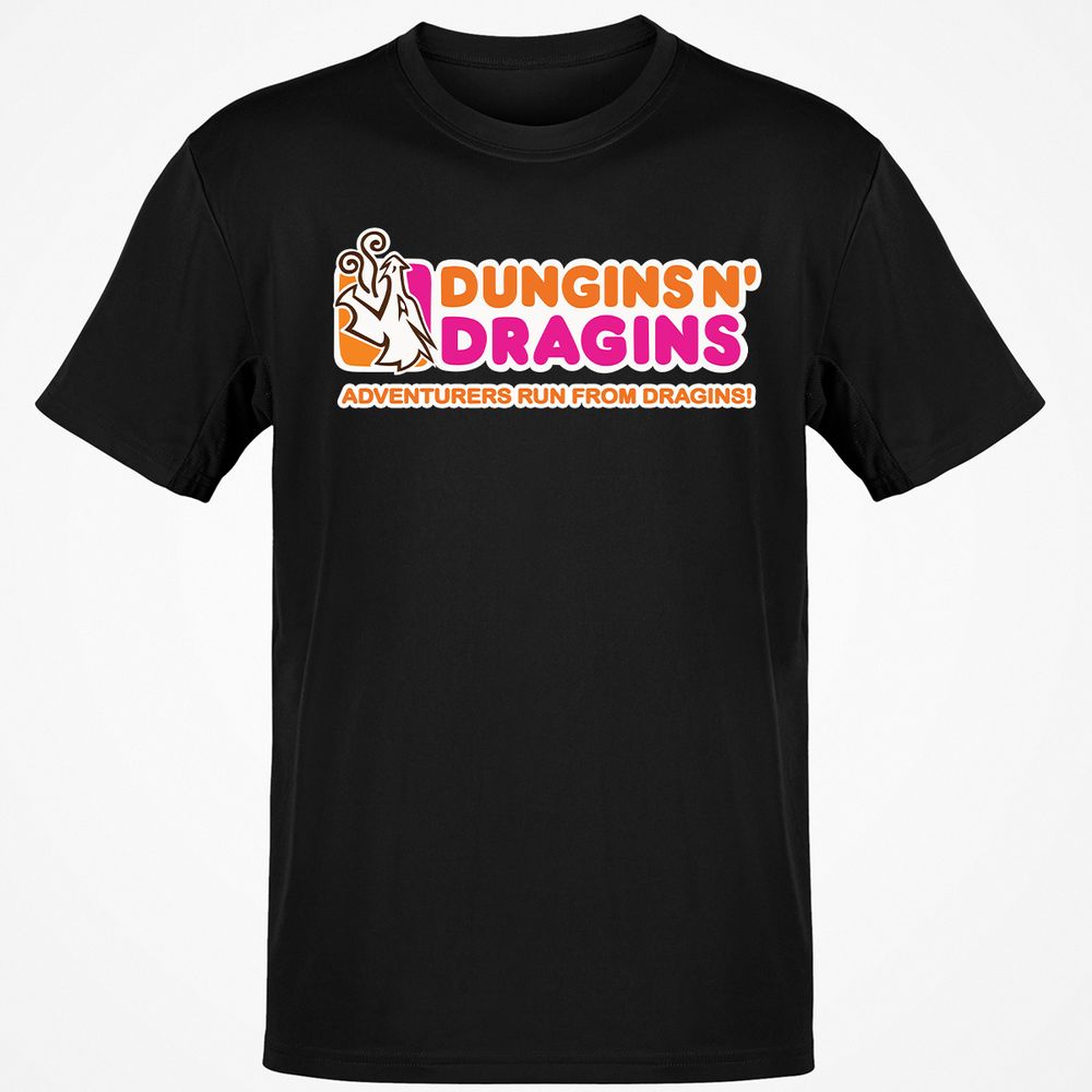Dungins & Dragins Classic Unisex T-Shirt - Black - 1