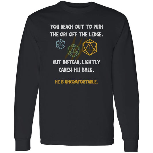 YOU REACH OUT TO PUSH Long Sleeve T-Shirt - Black - 1
