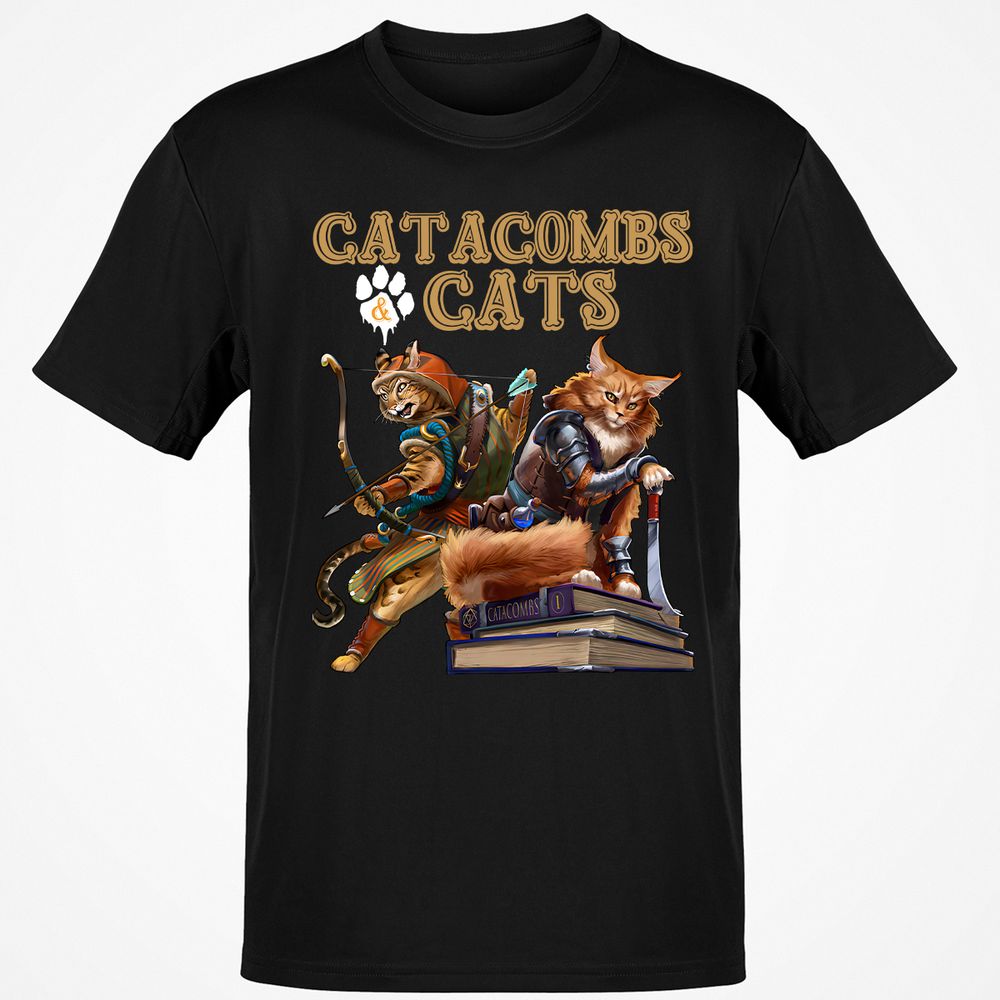 Catacombs & Cats Classic Unisex T-Shirt - Black - 1