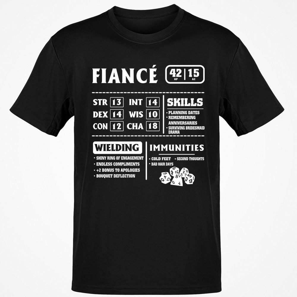 Fiance Stats Classic Unisex T-Shirt - Black - 1