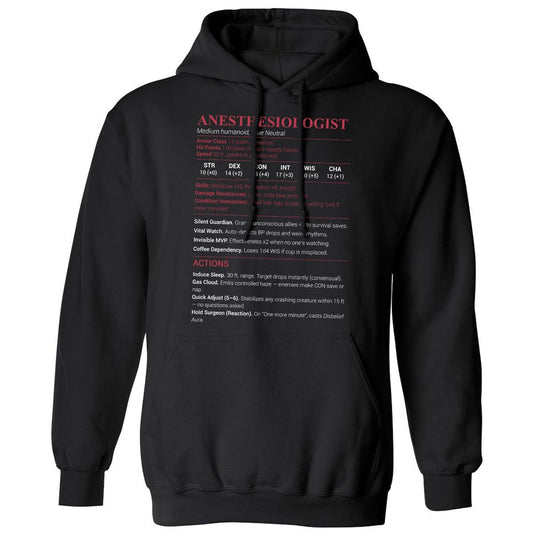 Anesthesiologist Stats Classic Unisex Hoodie - Black - 1