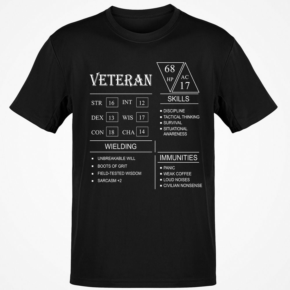 Veteran New Classic Unisex T-Shirt - Black - 1