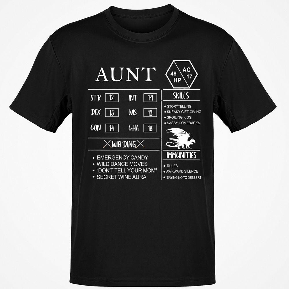 Aunt Stats Classic Unisex T-Shirt - Black - 1