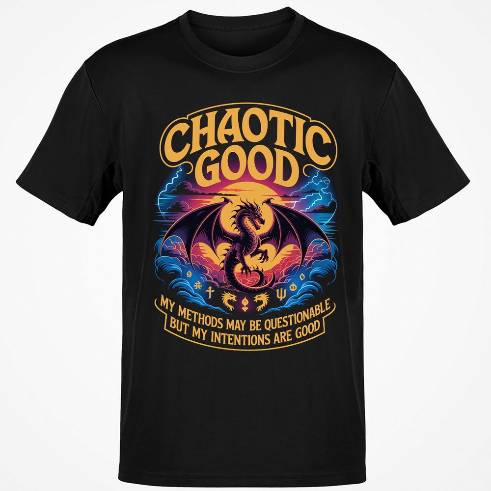Chaotic Good Classic Unisex T-Shirt - Black - 1