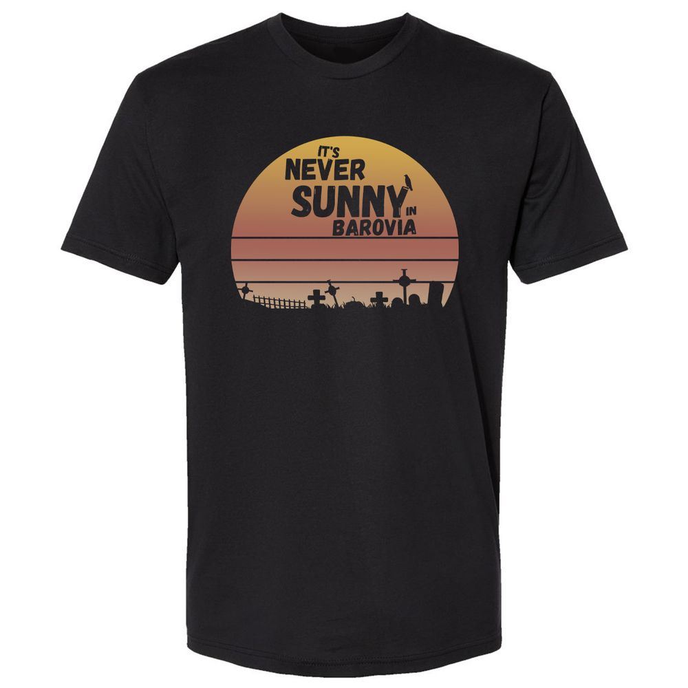 Vintage It's Never Sunny In Barovia Premium Unisex T-Shirt - Black - 1