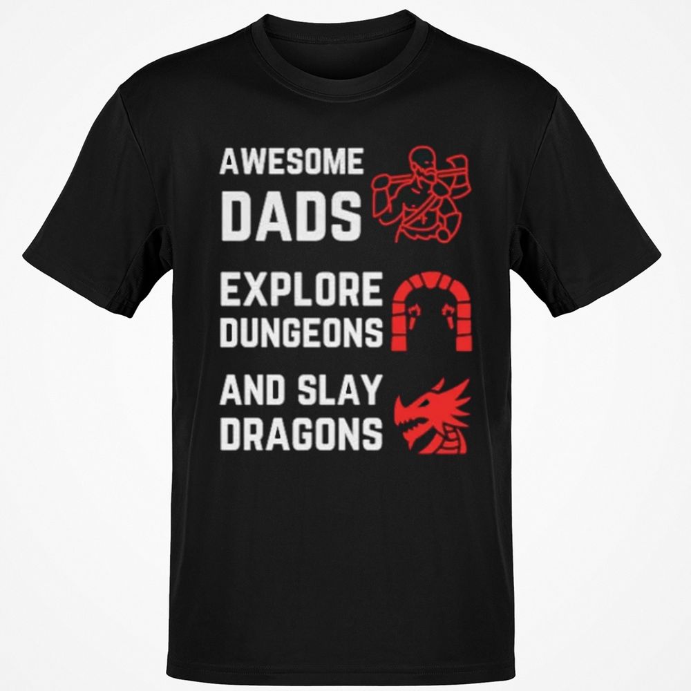 Awesome Dad Fathers Day Classic Unisex T-Shirt - Black - 1