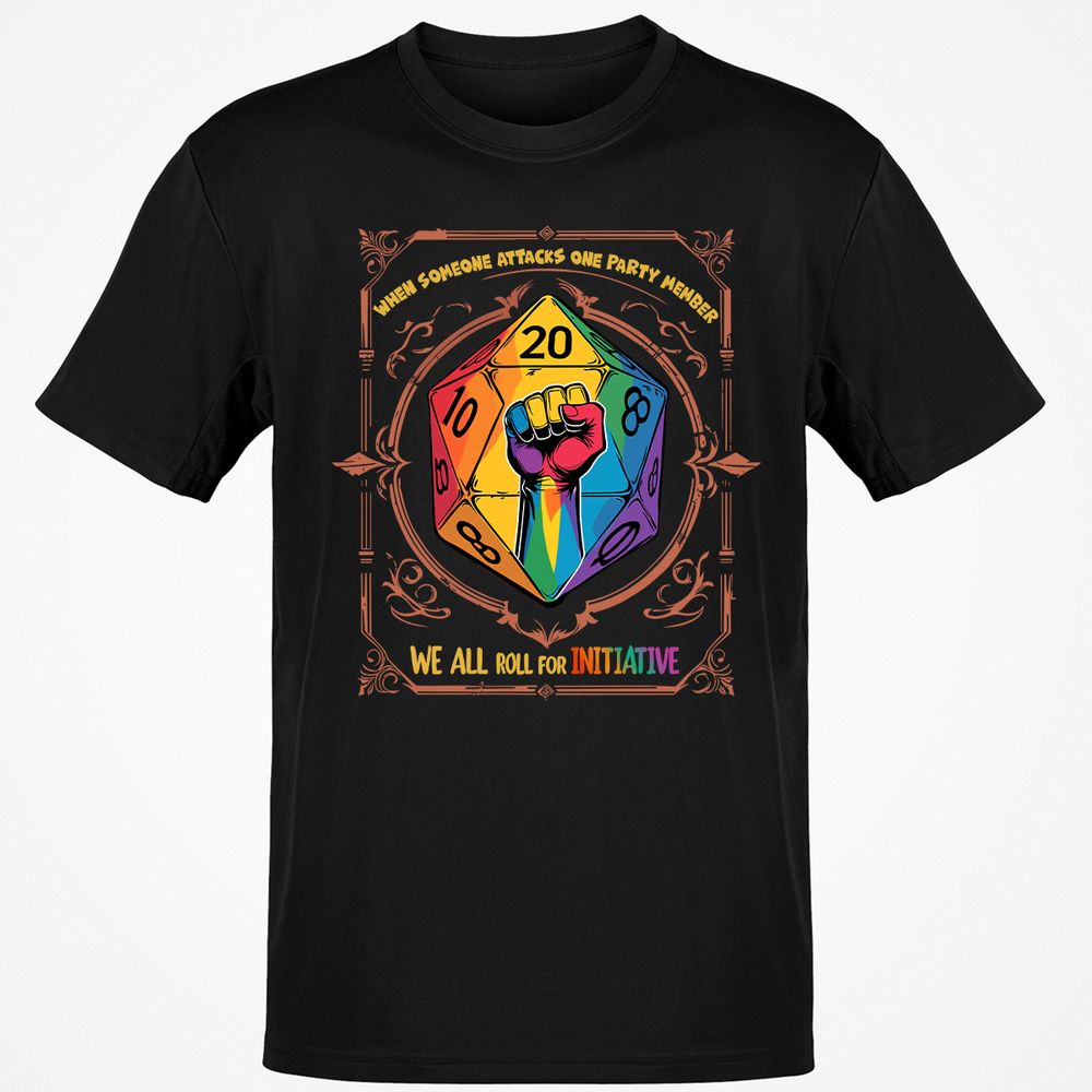 Roll For Initiative Classic Unisex T-Shirt - Black - 1