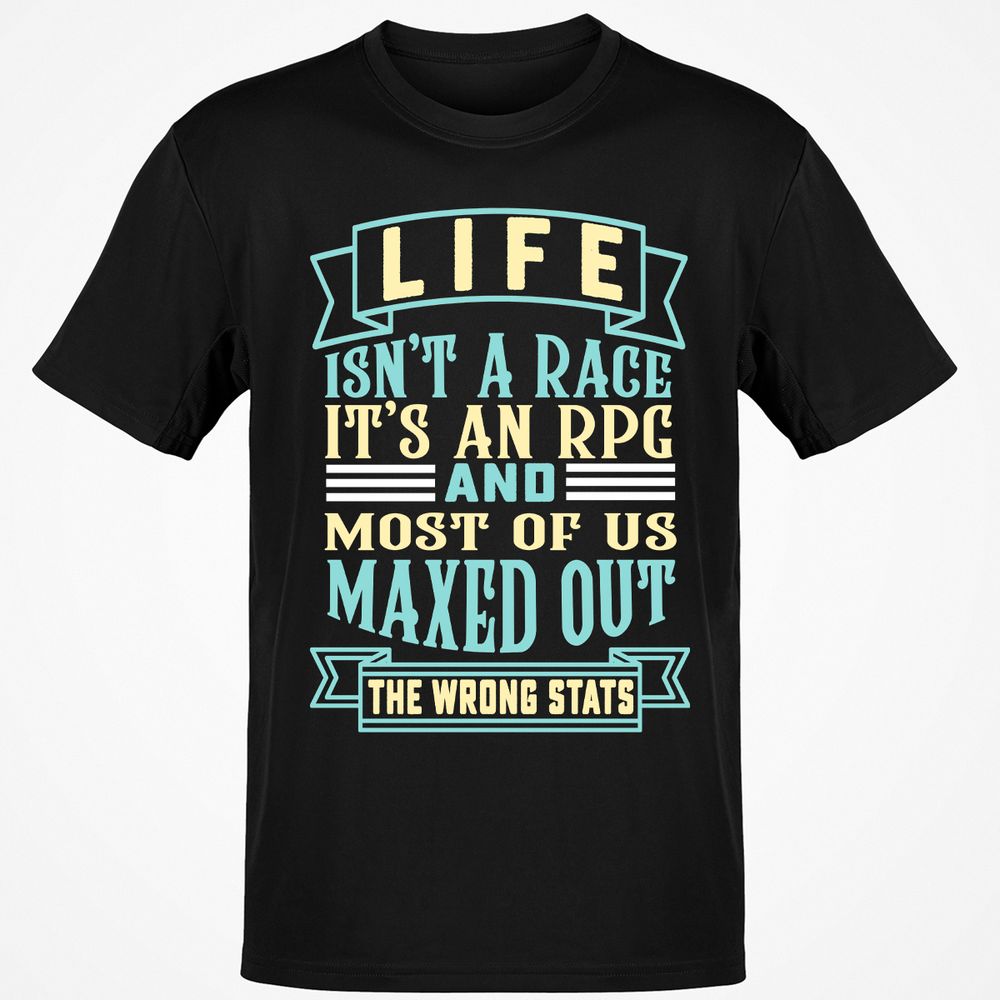Life Is A RPG T-Shirt - Black - 1