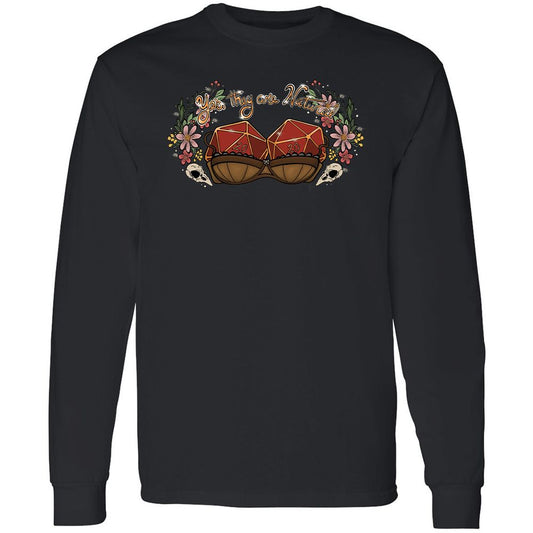 Yes They're Natural Long Sleeve T-Shirt - Black - 1
