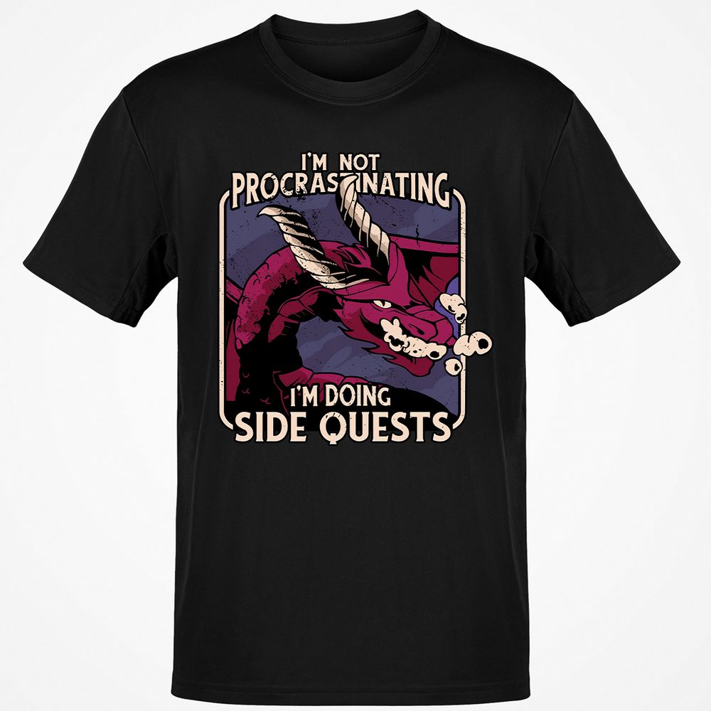 Doing Side Quests Classic Unisex T-Shirt - Black - 1