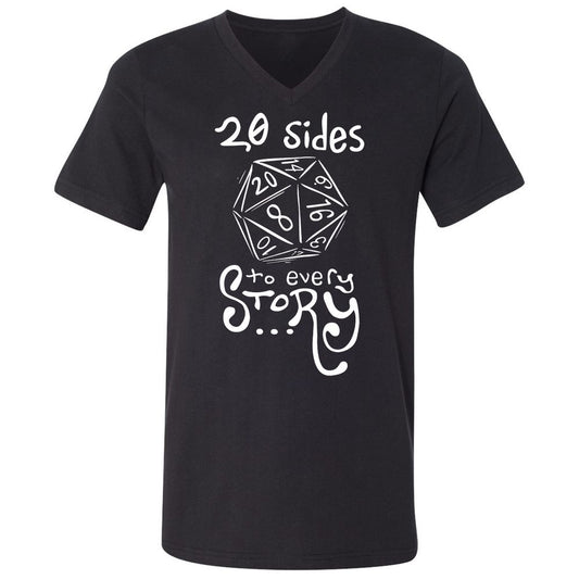 20 Sides to Every Story Unisex V-Neck T-Shirt - Black - 1