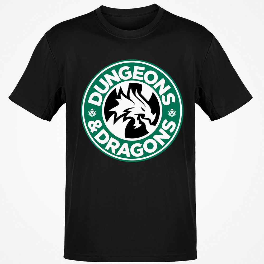 D&D Coffee Classic Unisex T-Shirt - Black - 1