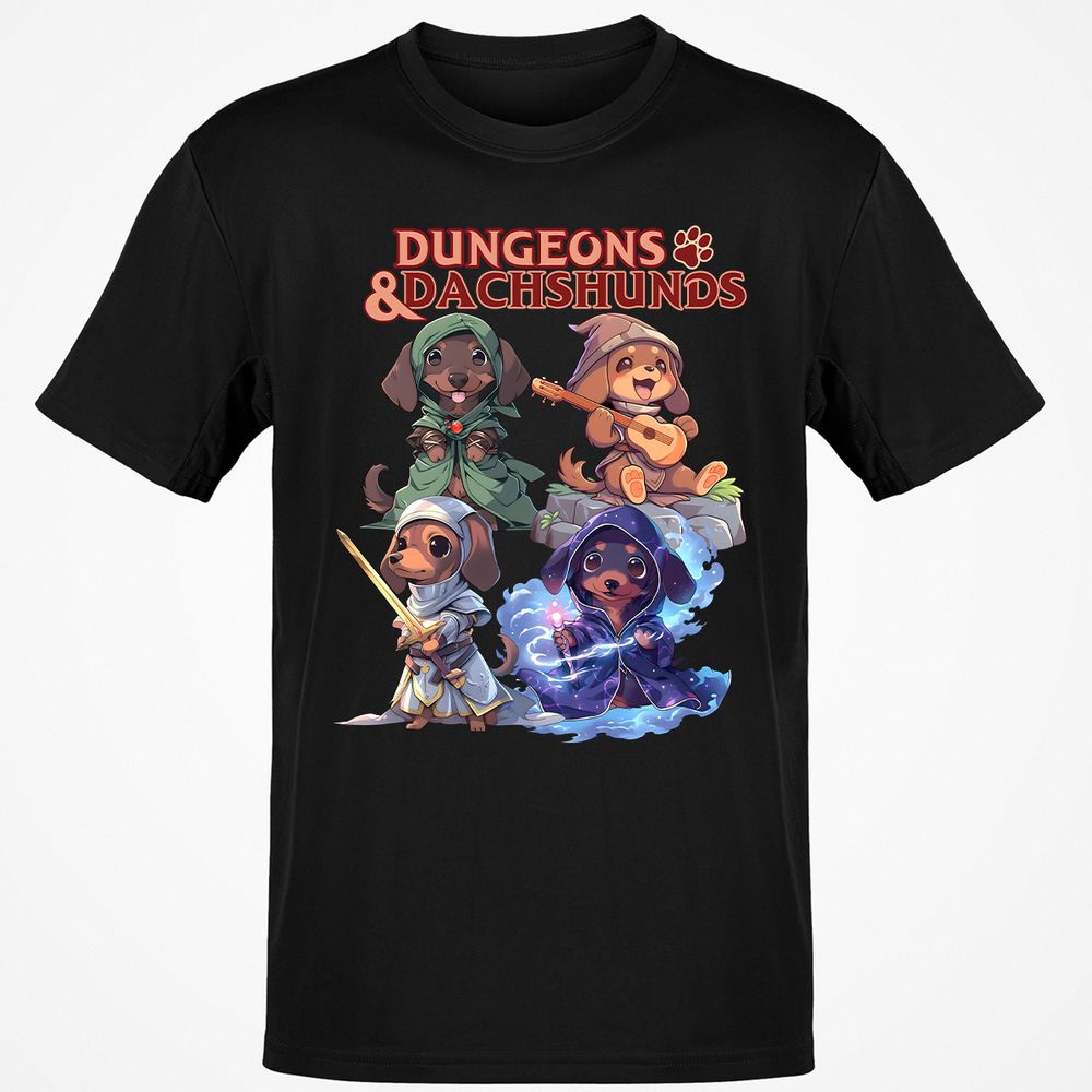 Dungeons & Dachshunds T-Shirt - Black - 1