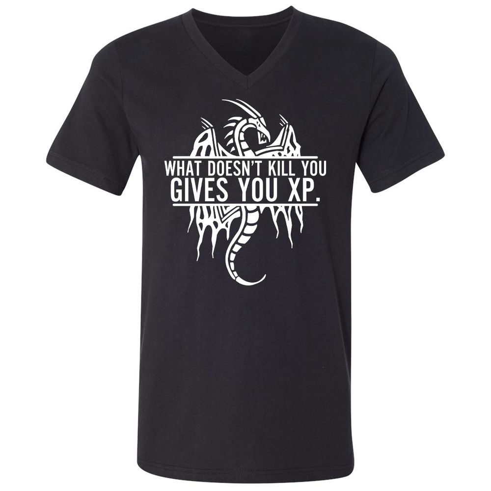 What Doesn't Kill You Unisex V-Neck T-Shirt - Black - 1