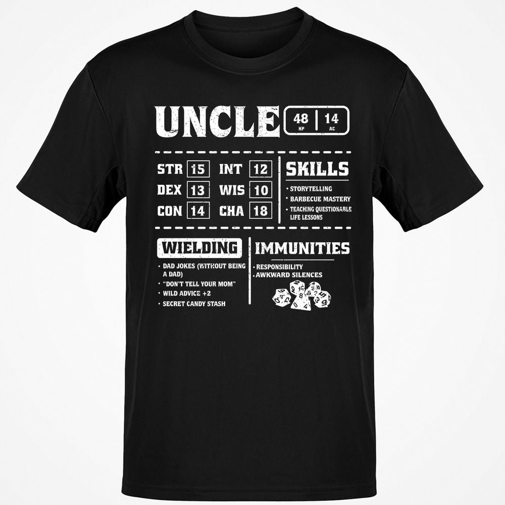 Uncle Stats Classic Unisex T-Shirt - Black - 1