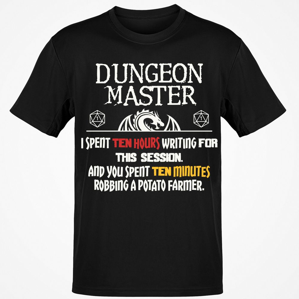 Dungeon Master Chaos Meme Classic Unisex T-Shirt - Black - 1