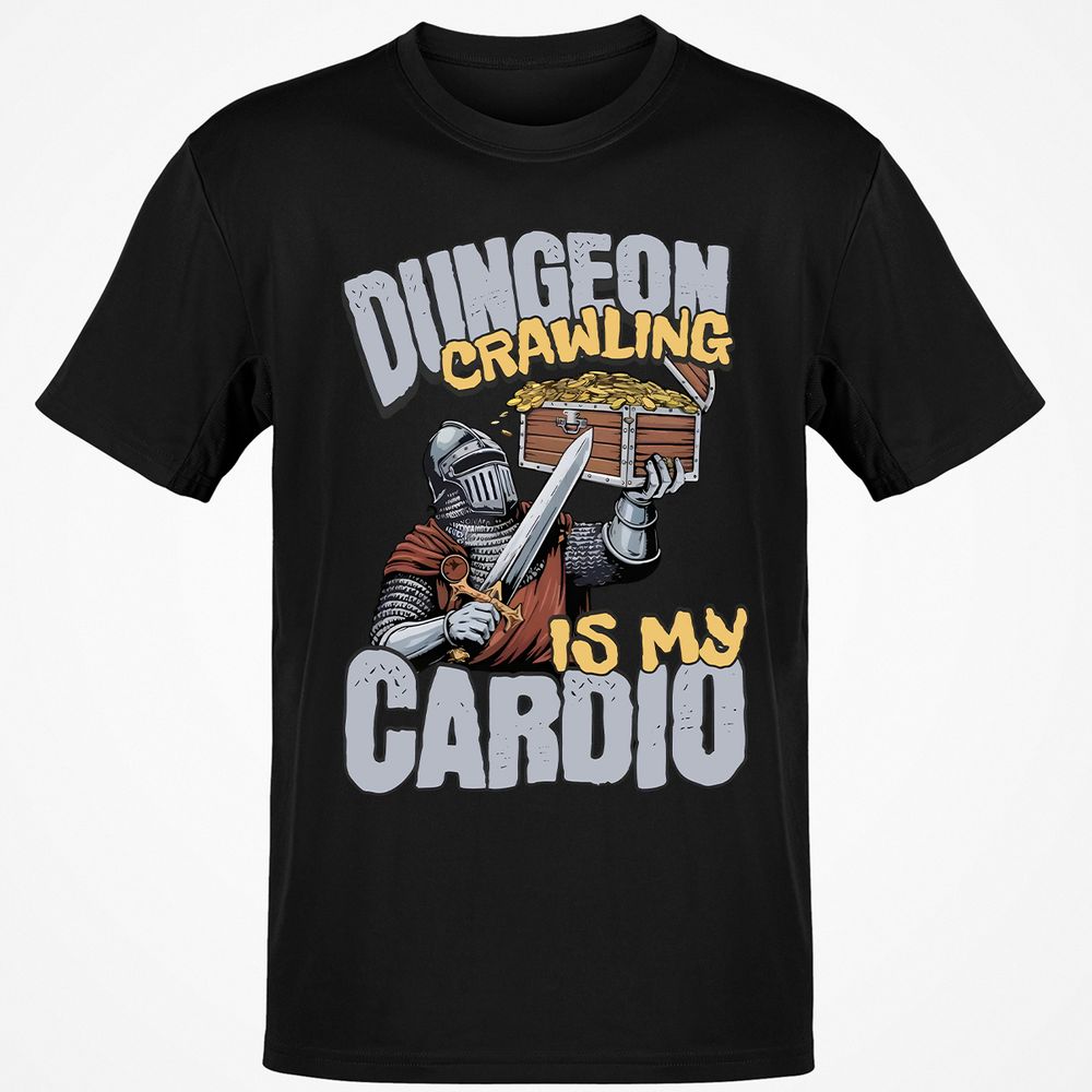 Dungeon Crawling Is My Cardio Classic Unisex T-Shirt - Black - 1
