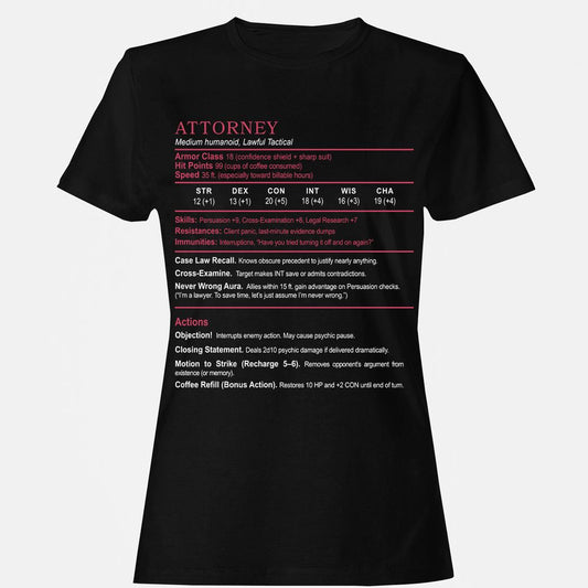 Attorney Women's T-Shirt - Black - 1