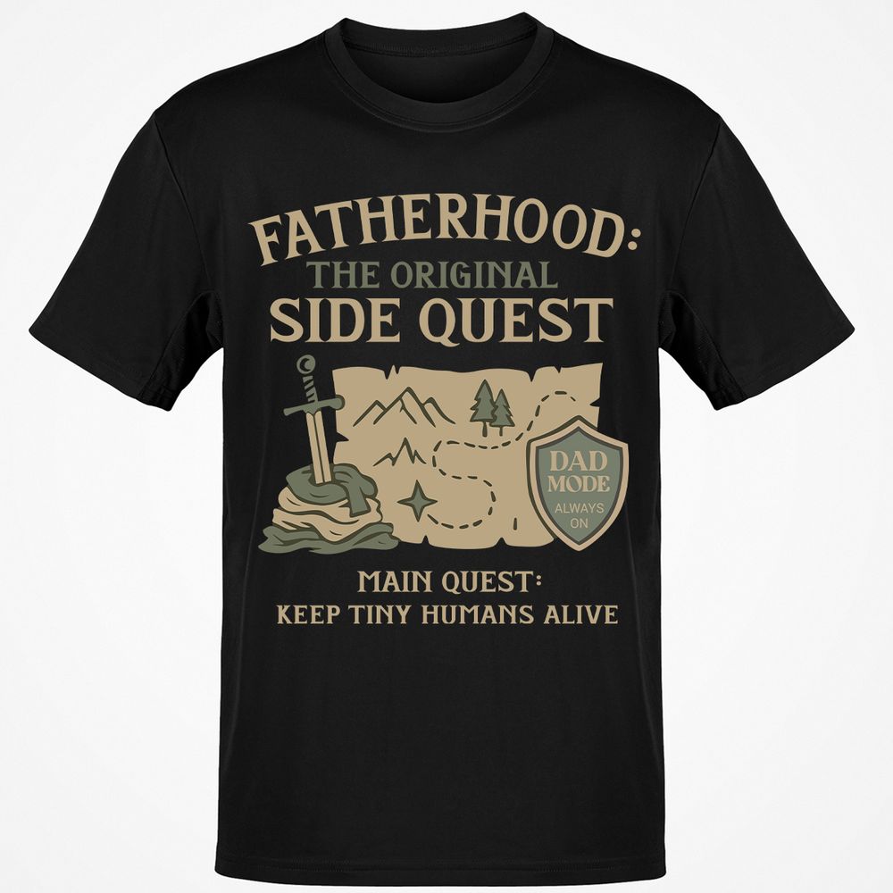 Fatherhood The Original Side Quest Classic Unisex T-Shirt - Black - 1