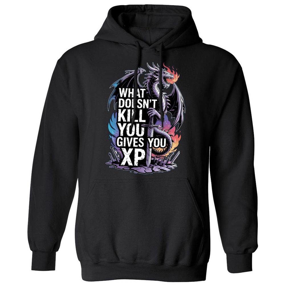What Doesn't Kill You Dragon Classic Unisex Hoodie - Black - 1