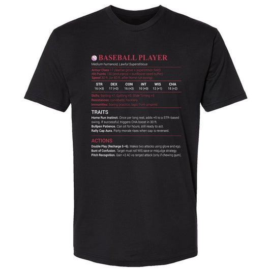 Baseball Player Premium Unisex T-Shirt - Black - 1