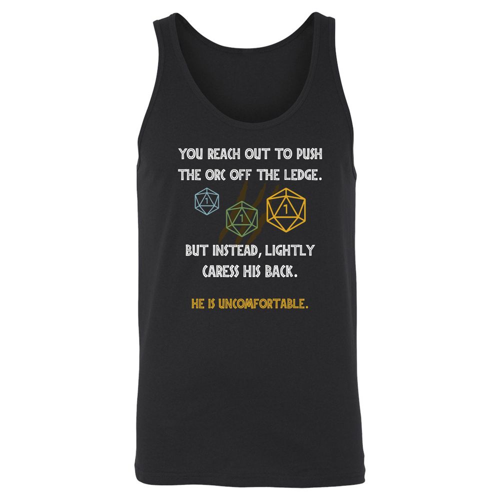 YOU REACH OUT TO PUSH Unisex Jersey Tank - Black - 1