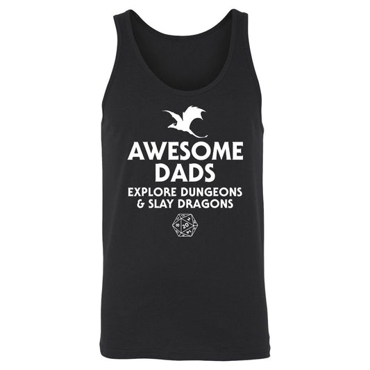 Awesome Dads Slay Dragons Unisex Jersey Tank - Black - 1