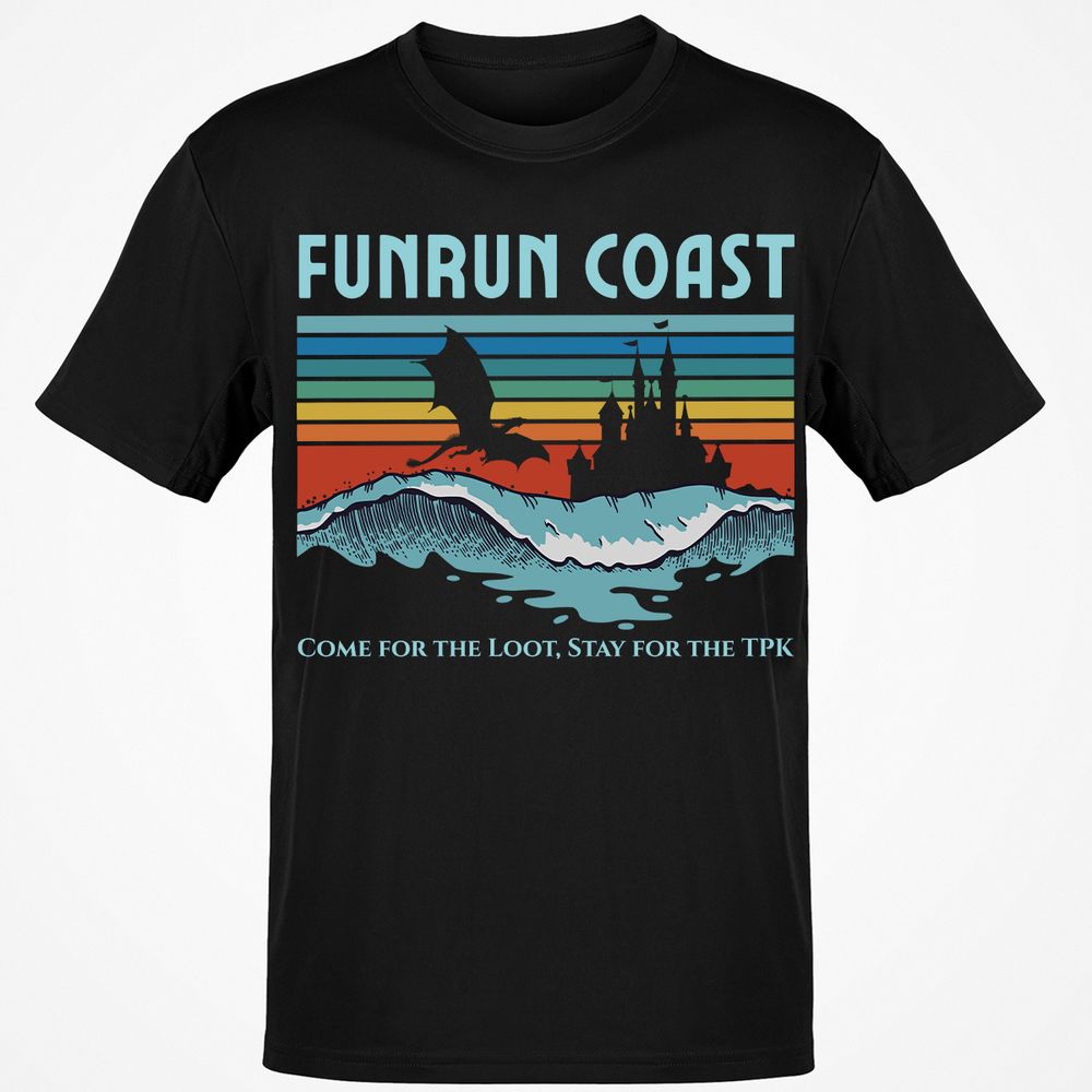 FUNRUN COAST Classic Unisex T-Shirt - Black - 1