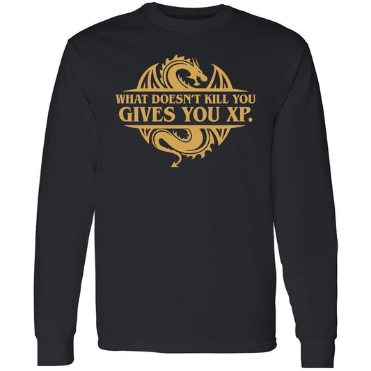 What Doesn't Kill You Gives You XP Long Sleeve T-Shirt - Black - 1