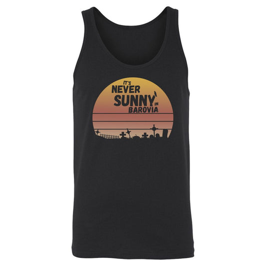 Vintage It's Never Sunny In Barovia Unisex Jersey Tank - Black - 1