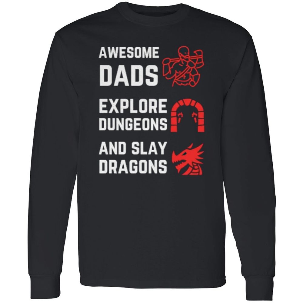 Awesome Dad Fathers Day Long Sleeve T-Shirt - Black - 1