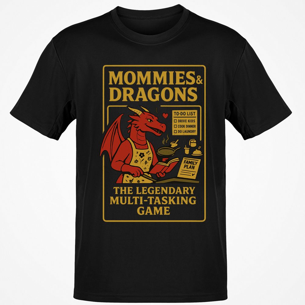 Mommies & Dragons Classic Unisex T-Shirt - Black - 1